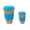 Tasse à café réutilisable en fibre de bambou à emporter écologique personnalisée biodégradable pour aller avec couvercle en bambou